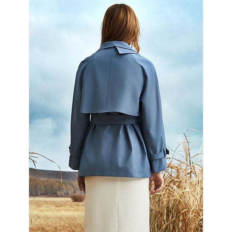 lace-up trench coat, view 9 - MRSLM