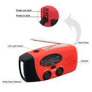 solar hand crank LED lantern, view 9 - MRSLM