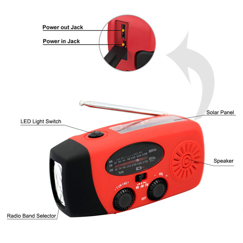 solar hand crank LED lantern, view 9 - MRSLM