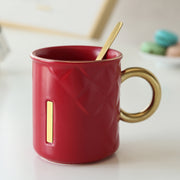ceramic mug with gold-plated handle, view 6 - MRSLM