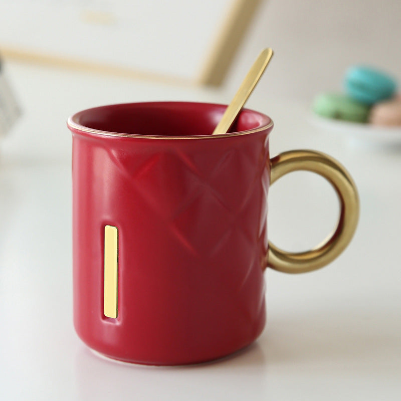 ceramic mug with gold-plated handle, view 6 - MRSLM