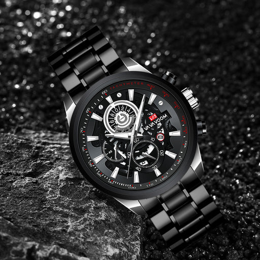 men's black gold quartz watch - MRSLM