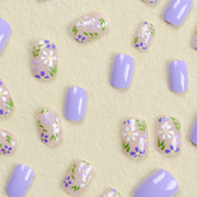 short purple fake nails, view 4 - MRSLM