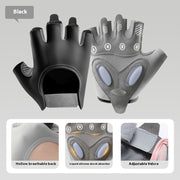 Women's half finger silicone fitness gloves, view 6 - MRSLM