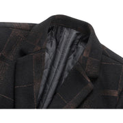 Men's mid-length slim woolen coat, view 4 - MRSLM