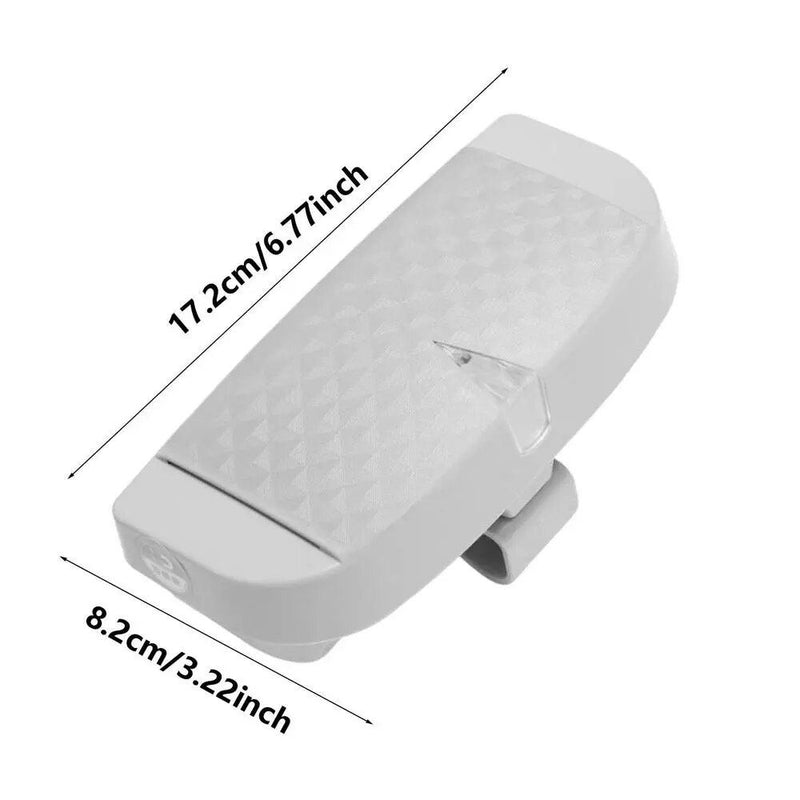 Compact car visor sunglasses and card holder, view 3 - MRSLM