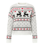 Women's elk heart Christmas knit sweater, view 11 - MRSLM