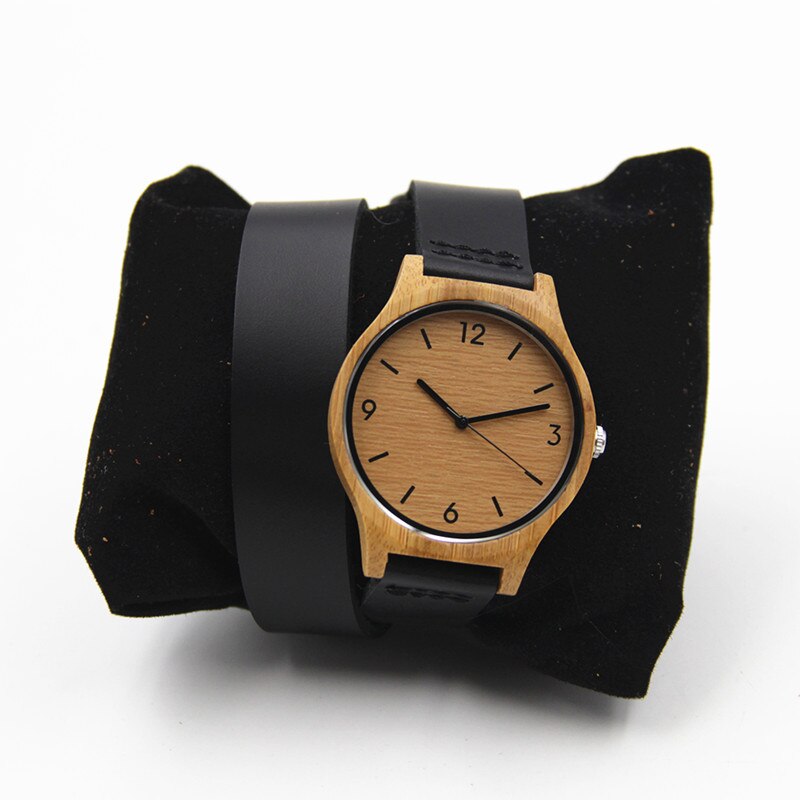 women's natural bamboo wood watch - MRSLM
