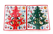 Hand-painted wooden tabletop Christmas tree, view 4 - MRSLM