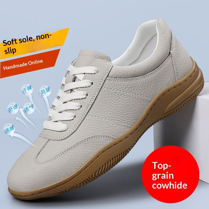 Men's genuine leather casual shoes, view 3 - MRSLM