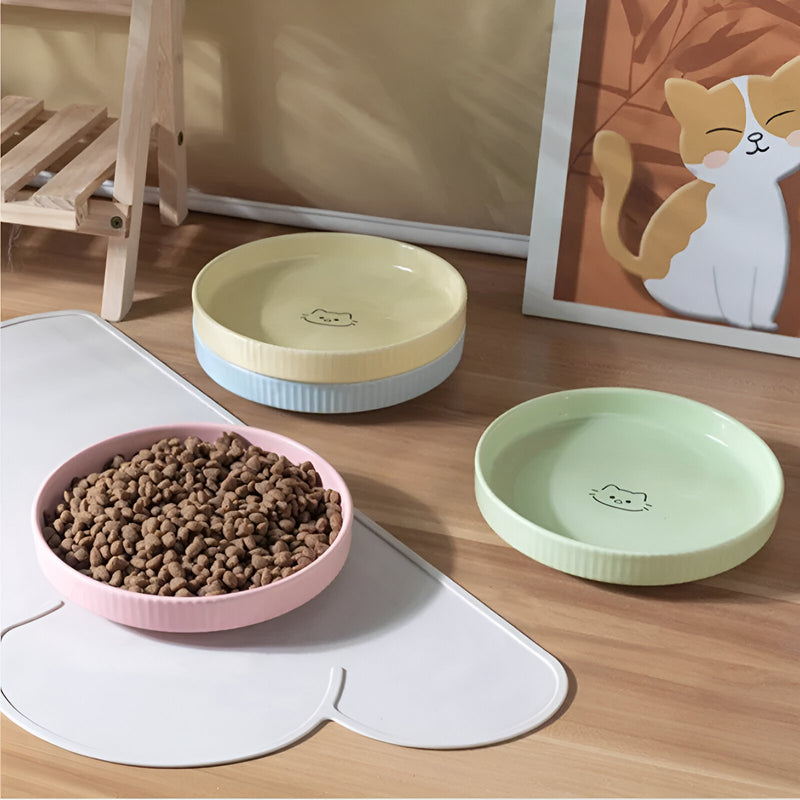 ceramic pet food and water bowl, view 9 - MRSLM