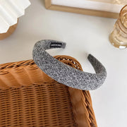 elegant retro plaid wide hairband, view 5 - MRSLM
