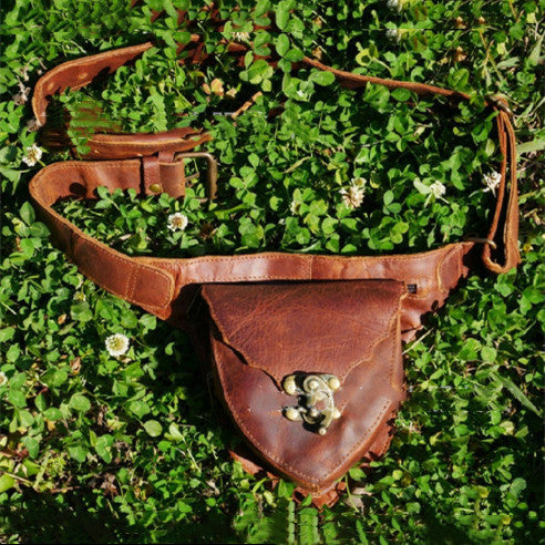 vintage heart belt satchel - MRSLM