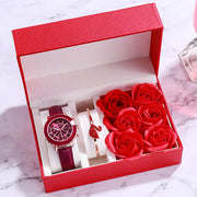 ladies slim leather strap watch sapphire glass, view 9 - MRSLM