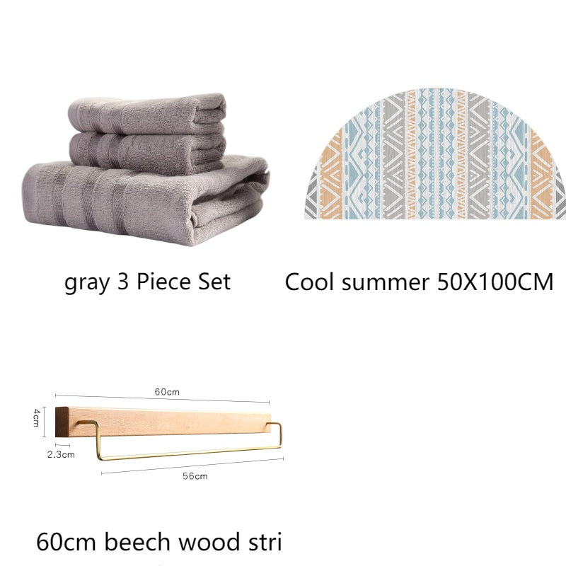 Bamboo fiber towel set, view 8 - MRSLM