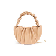 sheepskin pleated crossbody bag, view 5 - MRSLM