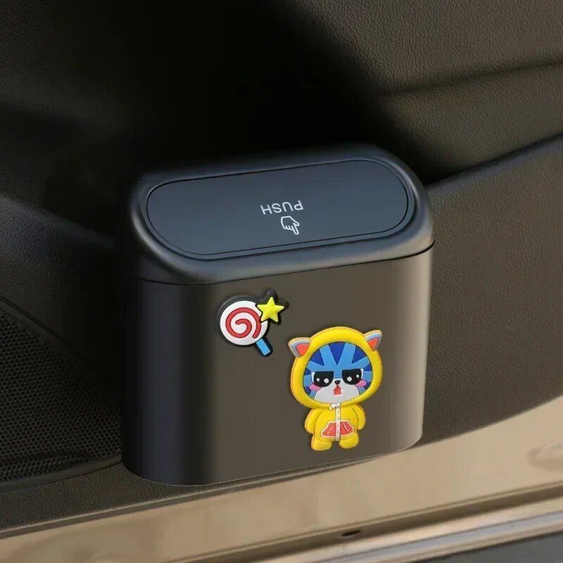 Compact cartoon car garbage bin, view 7 - MRSLM