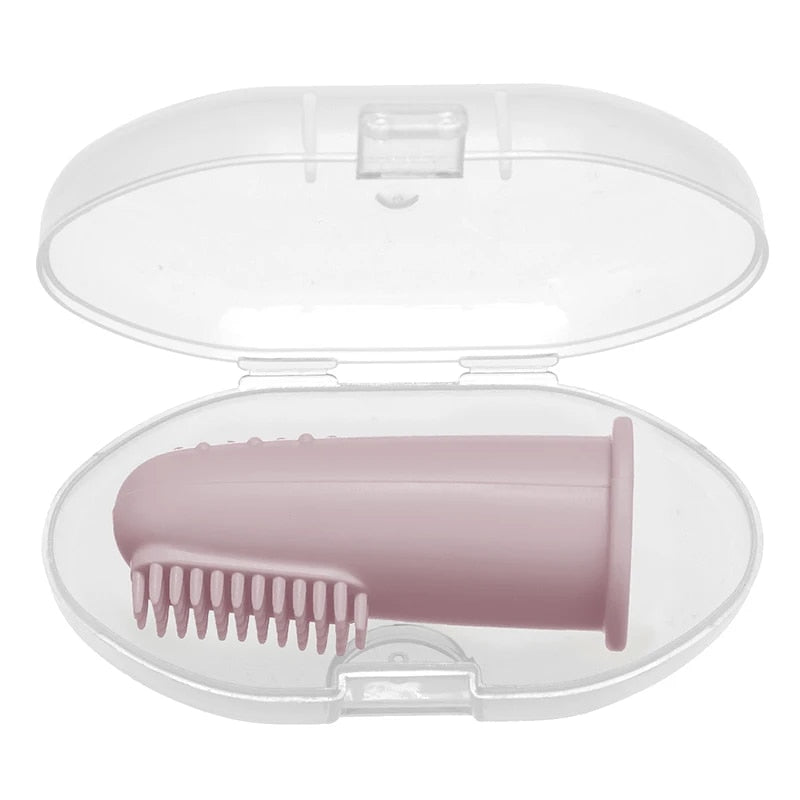 silicone baby finger toothbrush, view 6 - MRSLM