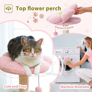 flower cat tree with large hammock, view 6 - MRSLM