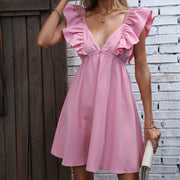 Pink sleeveless dress, view 2 - MRSLM