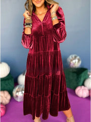 women's loose velvet dress, view 7 - MRSLM