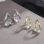 925 sterling silver crystal hoop earrings - MRSLM