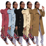 long belted trench coat in a plain color - MRSLM