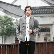 men's Tang suit cotton linen coat, view 8 - MRSLM