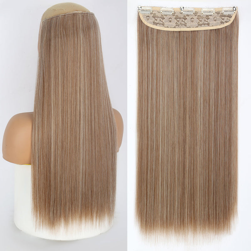 synthetic long straight clip-in hair extensions, view 13 - MRSLM