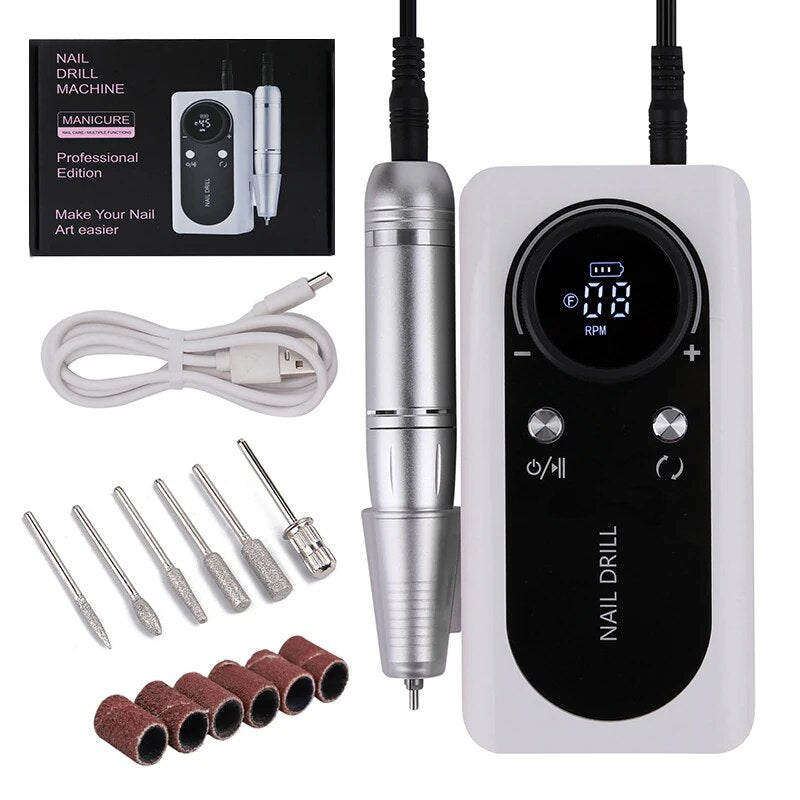 electric nail drill machine, view 2 - MRSLM