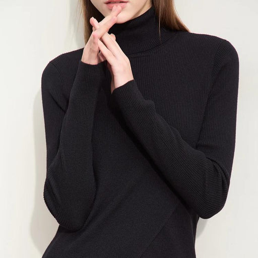 minimalist women's turtleneck sweater, view 2 - MRSLM