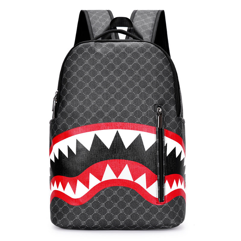 shark backpack for men, view 2 - MRSLM