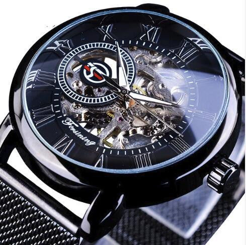 men's hollow mechanical watch, view 9 - MRSLM