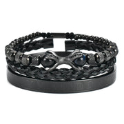 roman numeral bracelet set 3 pieces, view 2 - MRSLM