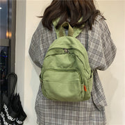 retro wash canvas backpack, view 3 - MRSLM