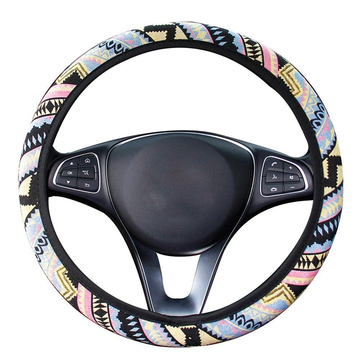 Boho Cotton Steering Wheel Cover