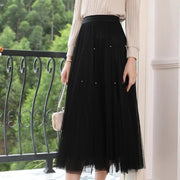 high-waist a-line mesh skirt - MRSLM