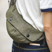 Army green canvas crossbody bag, view 10 - MRSLM