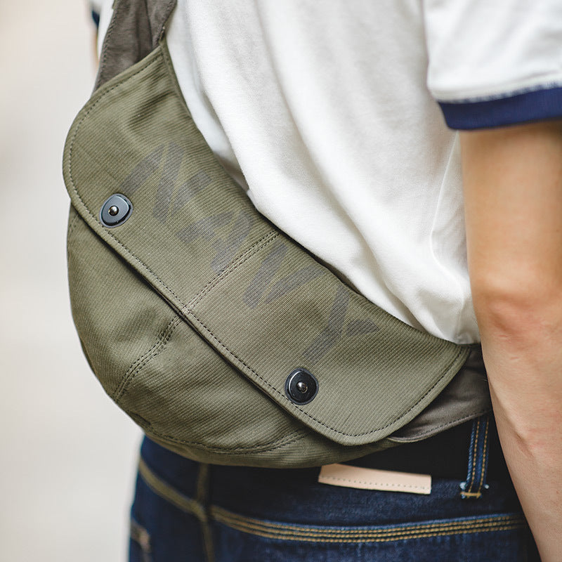 Army green canvas crossbody bag, view 10 - MRSLM