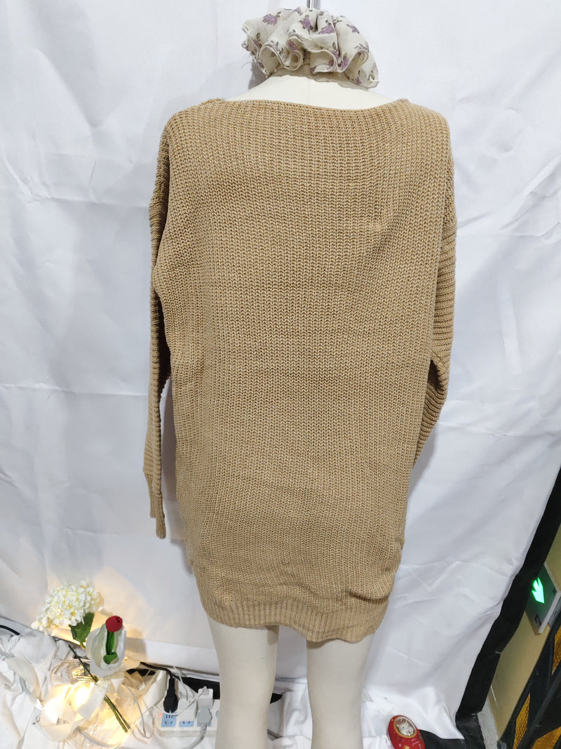 Women's off-shoulder knit sweater dress, view 5 - MRSLM