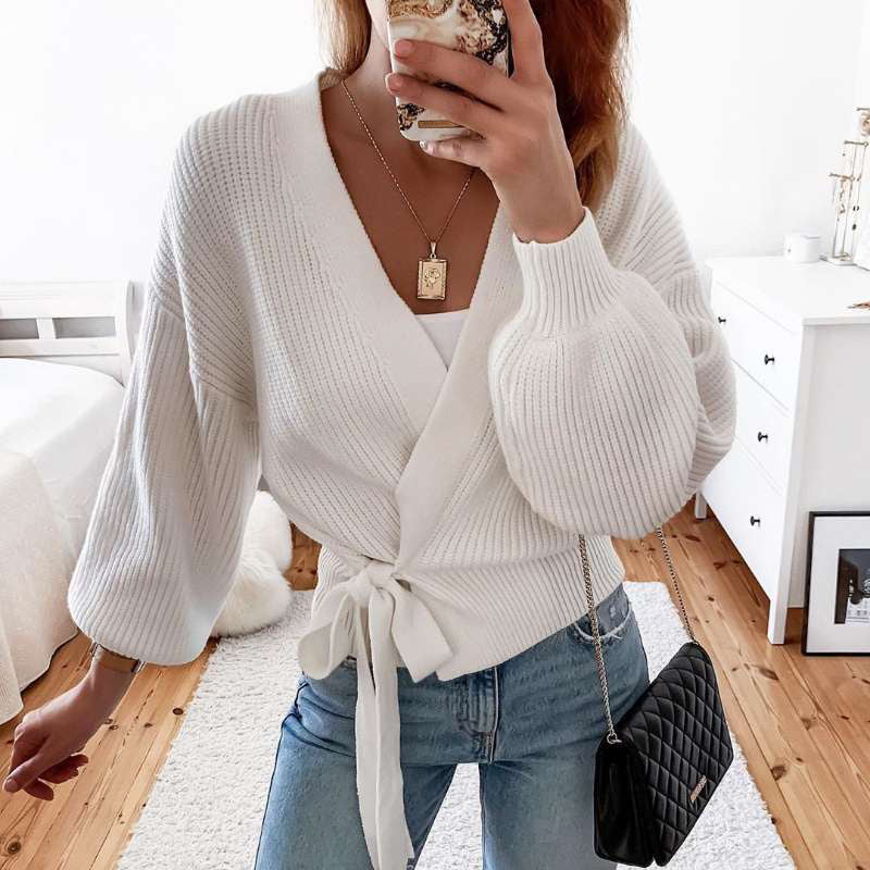 knitted hollow cardigan sweater women, view 5 - MRSLM