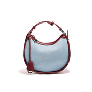 blue denim hobo bag, view 2 - MRSLM