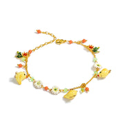cute enamel bracelet light yellow, view 2 - MRSLM