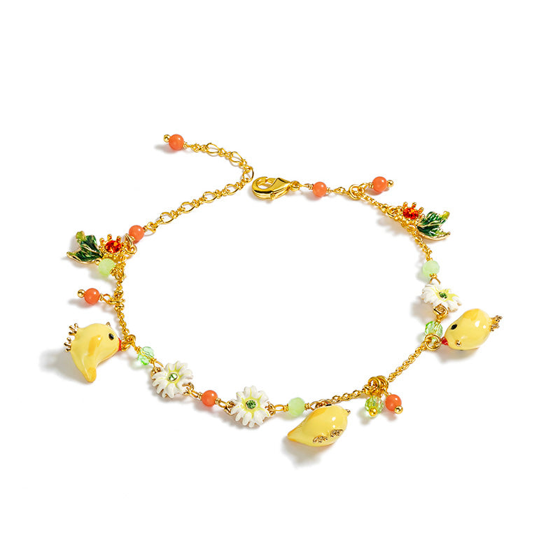 cute enamel bracelet light yellow, view 2 - MRSLM