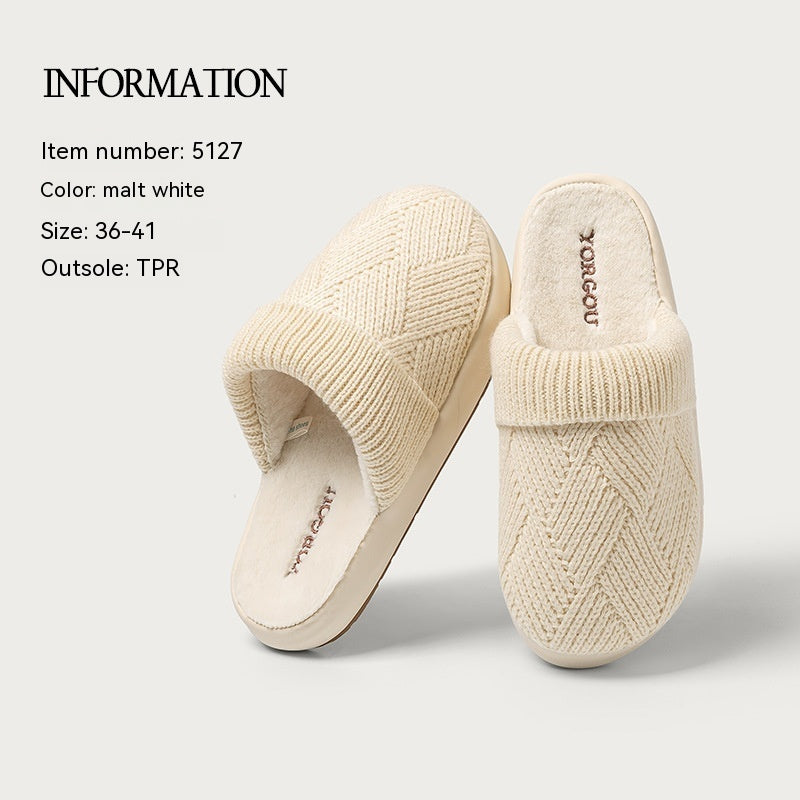 fleece-lined winter indoor slippers, view 4 - MRSLM