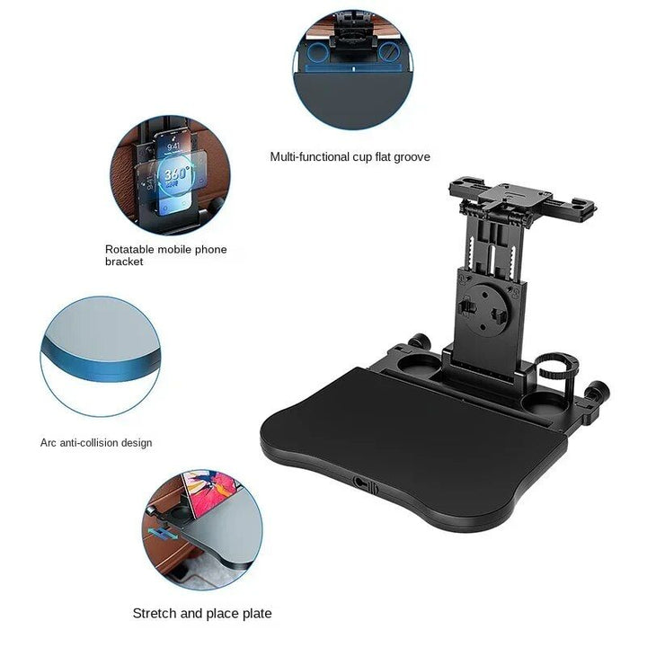 360° Rotating Car Dining & Computer Tray with Beverage Holder