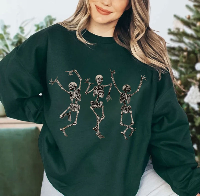 Women's Round Neck Long Sleeved Sweater Halloween