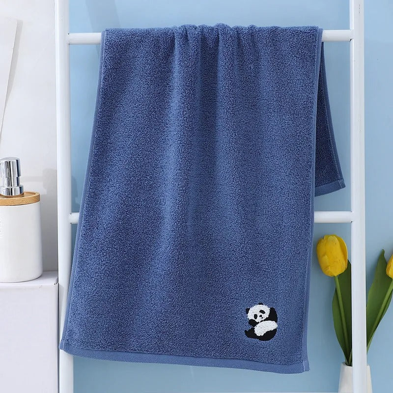 Panda embroidered cotton face towel, view 5 - MRSLM