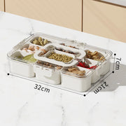 portable snack organizer box with compartments, view 2 - MRSLM