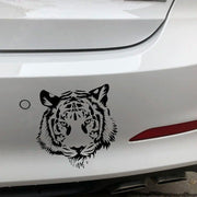 tiger head vinyl car decal, view 4 - MRSLM